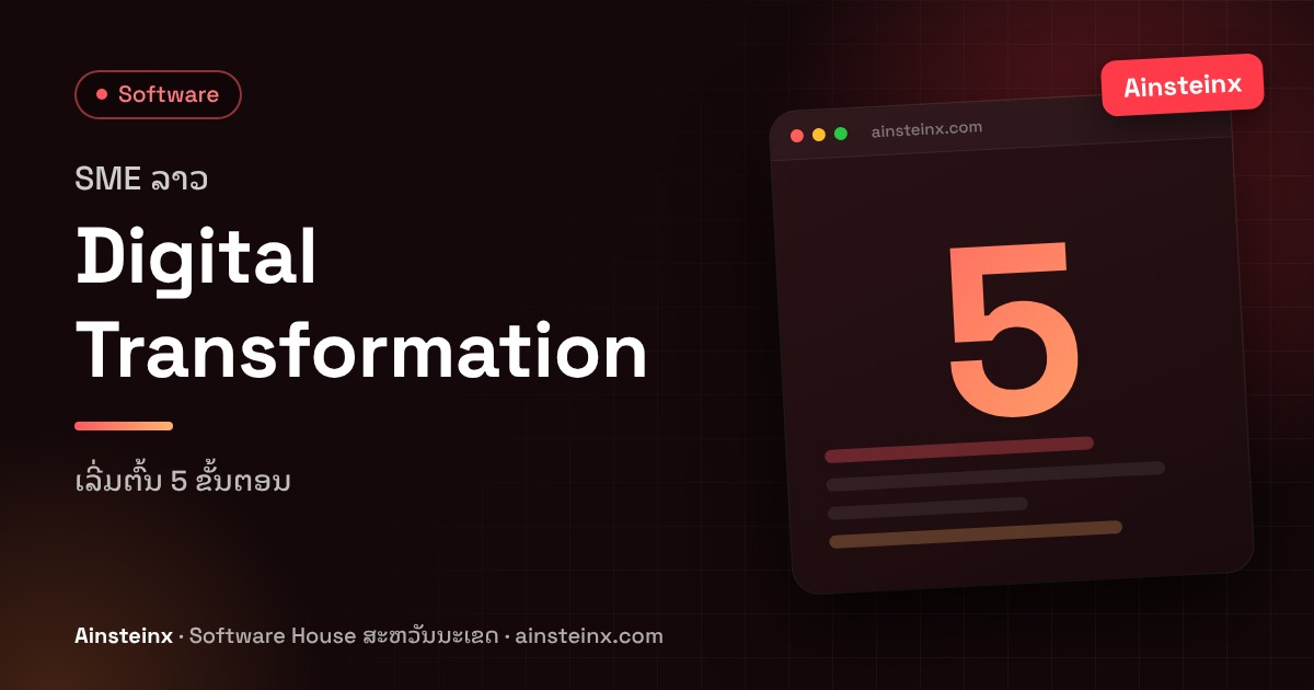 Digital Transformation ສຳລັບ SME ລາວ: ເລີ່ມຕົ້ນ 5 ຂັ້ນຕອນ
